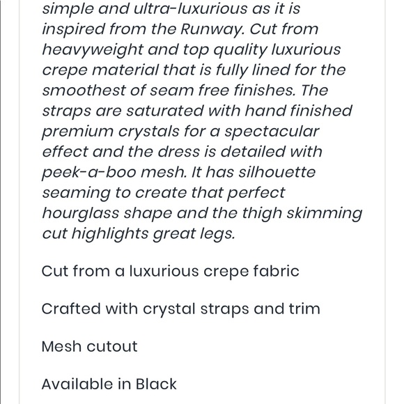 Little Black Dress with Rhinestone Straps and Detail - Picture 5 of 7